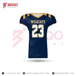 Blue and Yellow Sublimated Football Jersey
