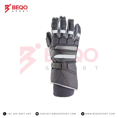 grey motorbike gloves