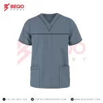 Grey Scrubs with Black Piping