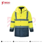 Hi-Vis Soft Shell Jacket with Insulated Lining