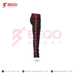 Men’s Black and Red Stripe Baseball Pants