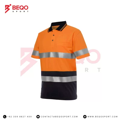 Multi-Colored Polo Shirt With Reflectors