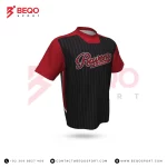 Red and Black Youth Baseball Short Sleeve Jerseys