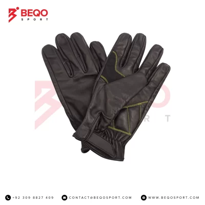 Shooters black leather gloves