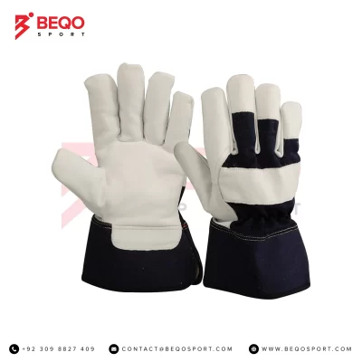 White And Black Rigger Gloves
