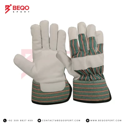 Reliable White and Green Rigger Gloves for Tough Jobs