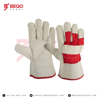 White And Red Rigger Gloves