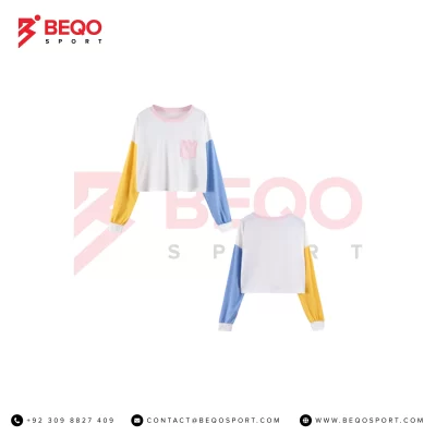 Women’s Multi-Colored Crop Sweatshirt