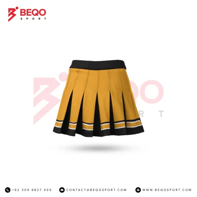 Yellow cheer pleated skirt